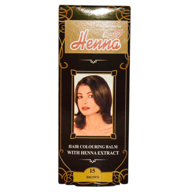 Balsam colorant pentru par, Henna Sonia nr.15 - Saten inchis - 75 ml