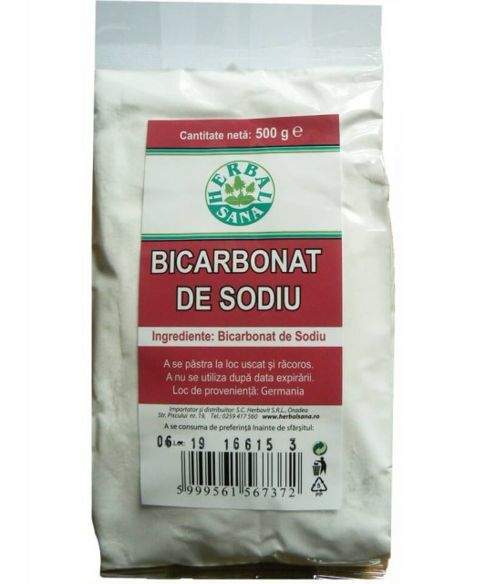 Bicarbonat de sodiu - 500 g Herbavit