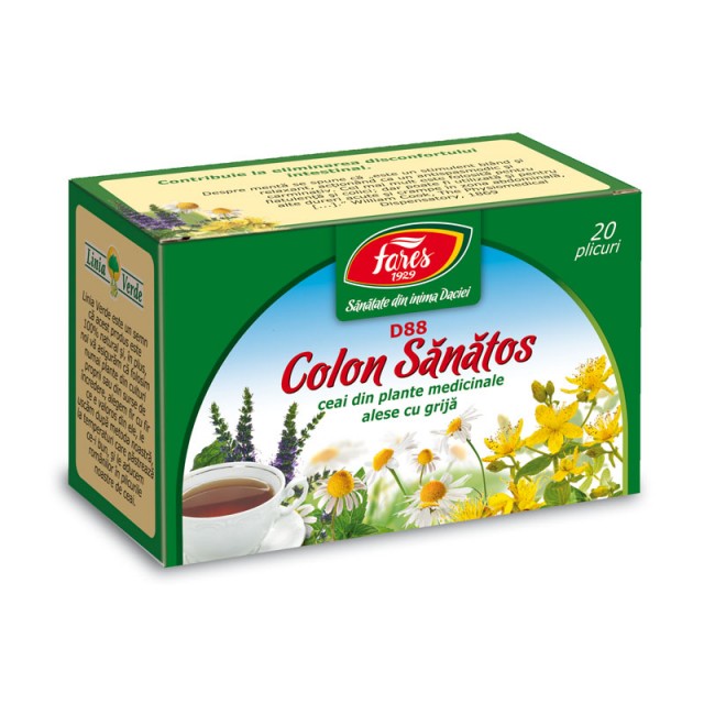 Ceai Colon Sanatos D88 - 20 pl Fares