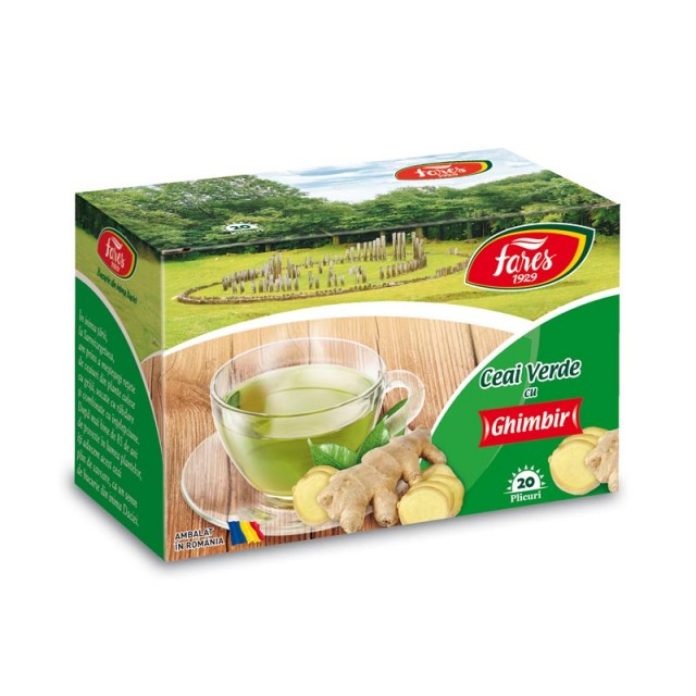 Ceai verde cu ghimbir - 20 pl Fares