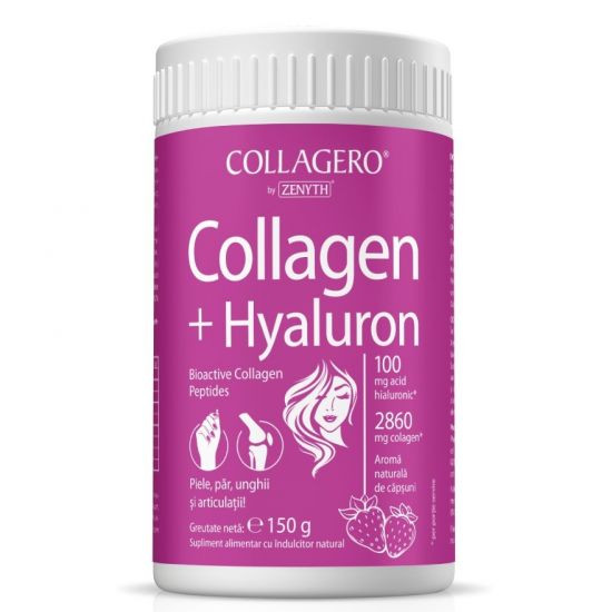 Collagen + Hyaluron cu aroma de capsuni - 150 g
