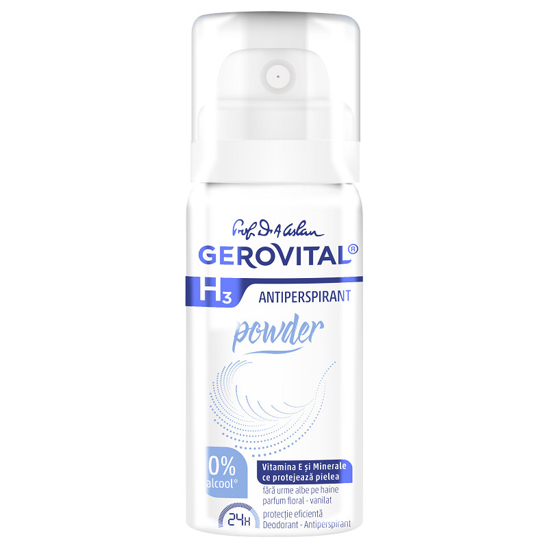 Gerovital H3 Deodorant Antiperspirant Powder - 40 ml