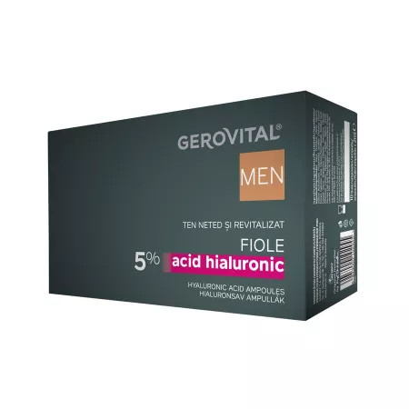 Gerovital Men Fiole cu acid hialuronic 5% - 10x2ml