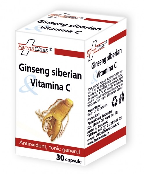 Ginseng siberian & Vitamina C - 30 cps