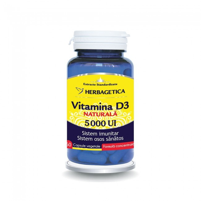 Vitamina D3 Naturala 5000 UI - 60 cps