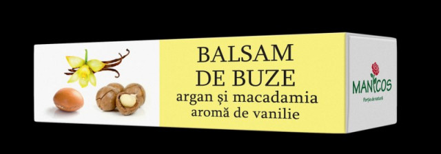 Balsam de buze cu ulei de argan, macadamia si aroma de vanilie - 4.8g