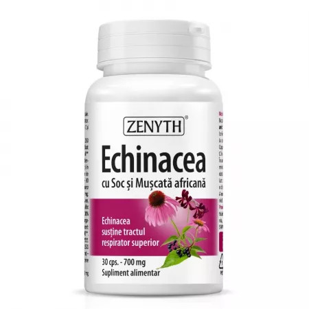 Echinacea cu Soc si Muscata africana 700 mg - 30 cps