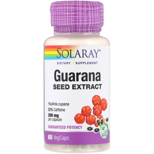 Guarana Seed Extract 200mg - 60 cps