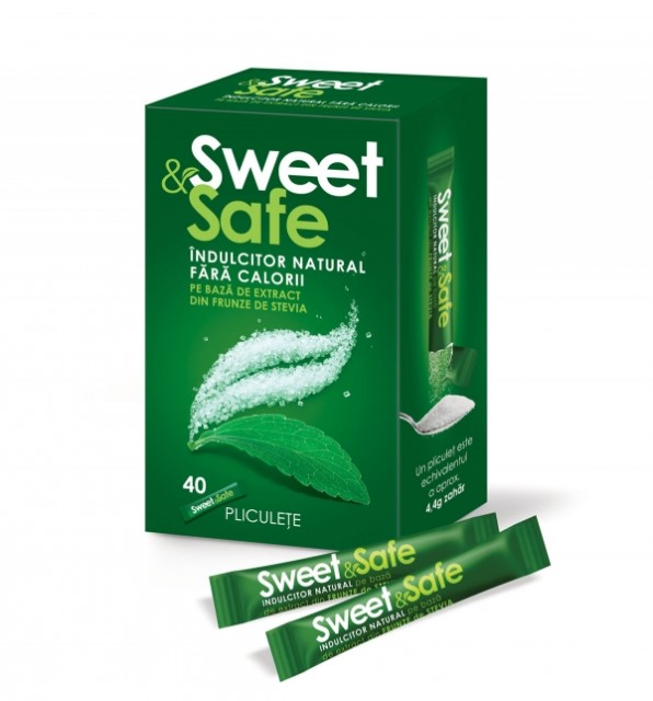 Indulcitor natural Sweet&Safe Stevia - 40dz