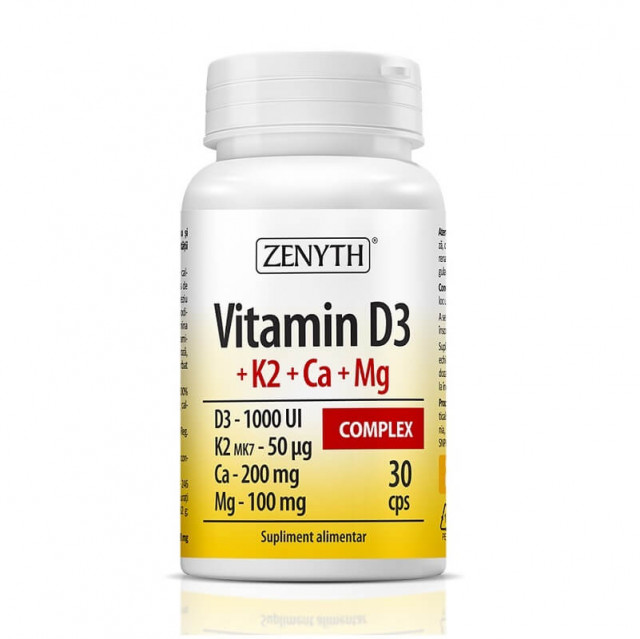 Vitamin D3+K2+CA+MG complex - 30 cps