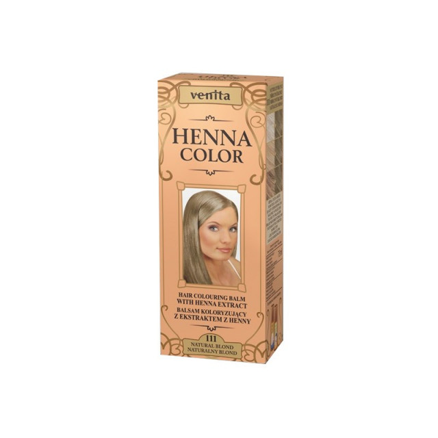 Balsam colorant pentru par, Henna Sonia nr.111 - Blond natural - 75 ml