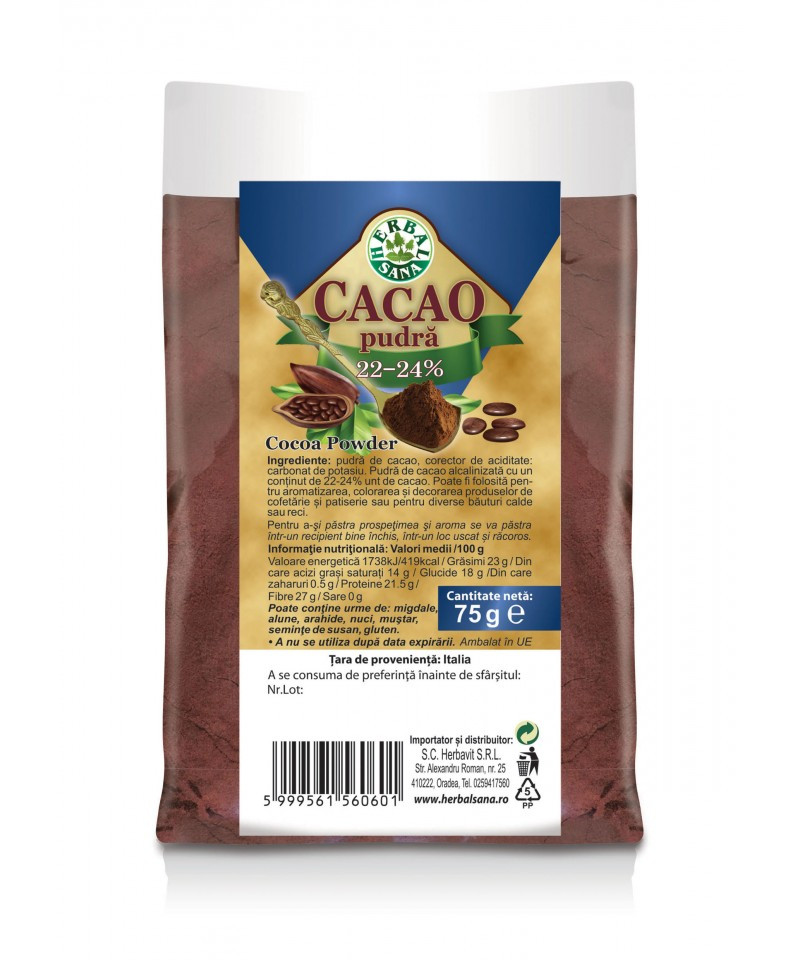 Cacao pudra 22-24% - 75 g