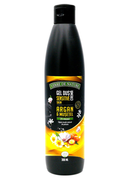 Gel de dus crema Sensitive Skin cu argan, musetel si miere de albine - 300 ml