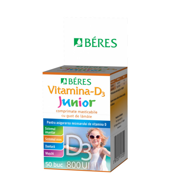 Vitamina D3 Junior 800UI - 50 cpr masticabile