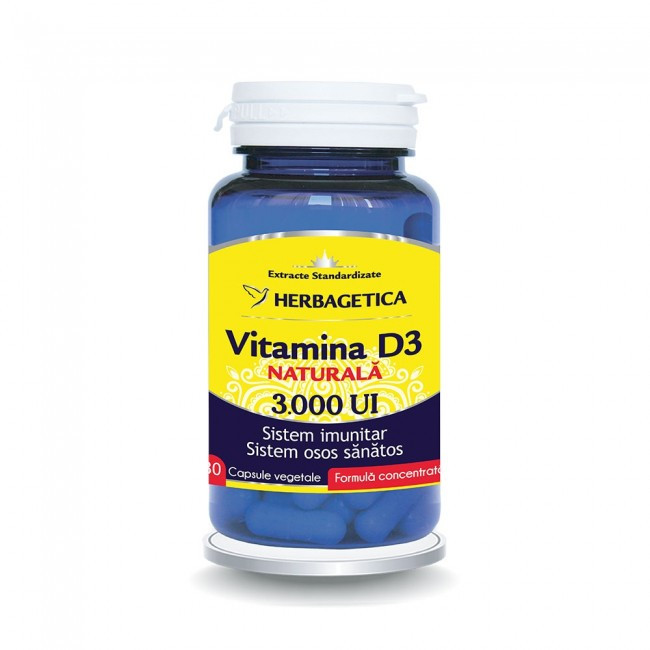 Vitamina D3 Naturala 3000 UI - 30 cps