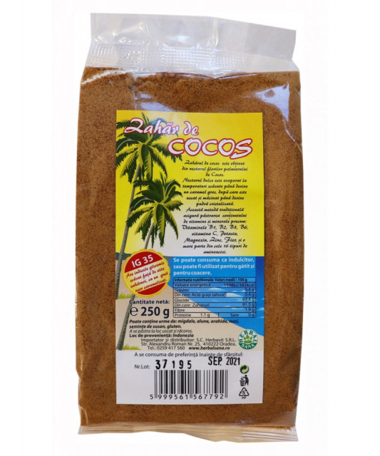 Zahar cocos - 250 g Herbavit