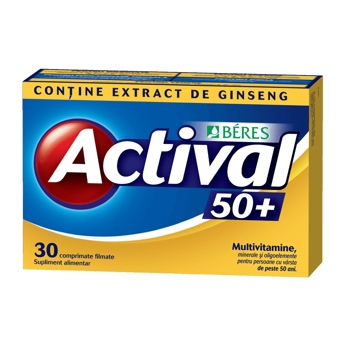 Actival 50+ cu ginseng - 30 cpr