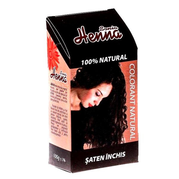 Colorant natural pentru par, Sonia Henna, saten inchis - 100 g