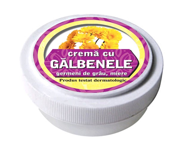 Crema cu extract de galbenele, ulei din germeni de grau, miere de albine 15 g