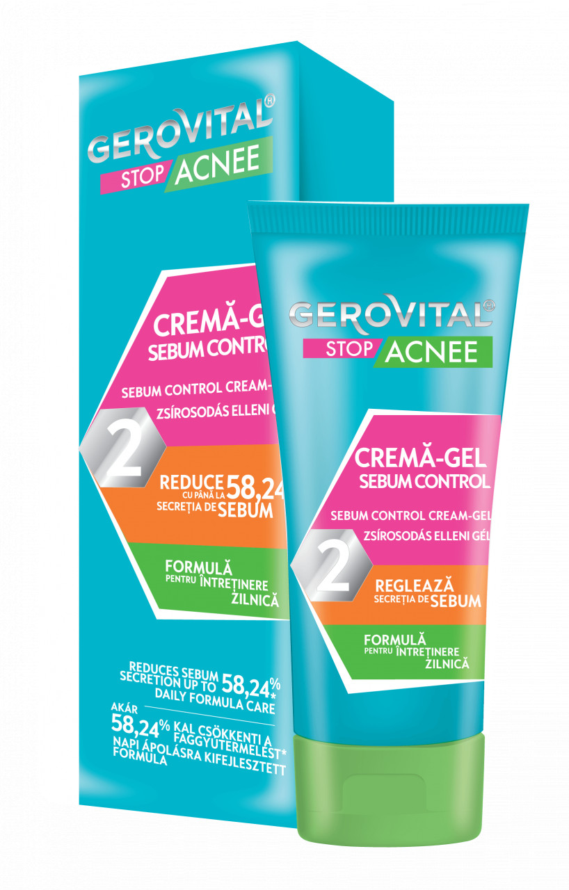 Gerovital Stop Acnee Crema-Gel Sebum Control - 50 ml
