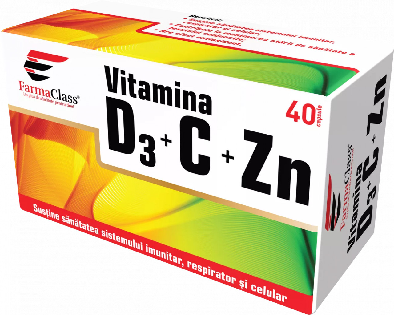 Vitamina D3+C+ZN - 40 cps