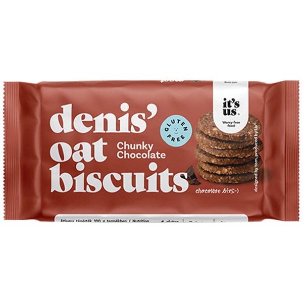 Biscuiti fara Gluten din Ovaz cu Ciocolata It's Us Denis' - 50 g