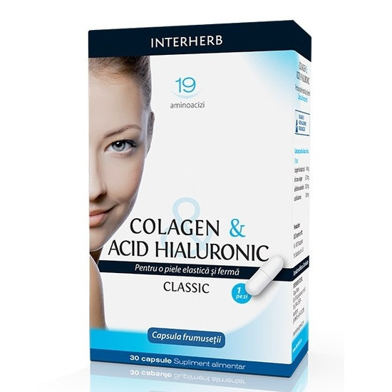 Colagen cu Acid Hialuronic Clasic - 30 cps