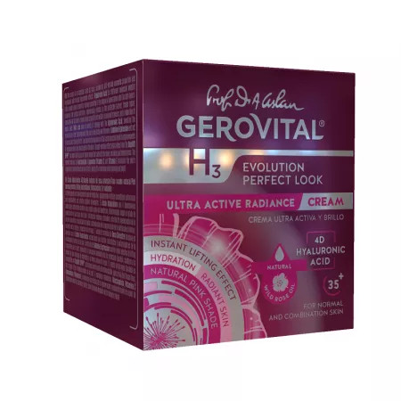 Gerovital H3 Evolution Perfect Look Crema ultra activa si luminozitate - 50 ml