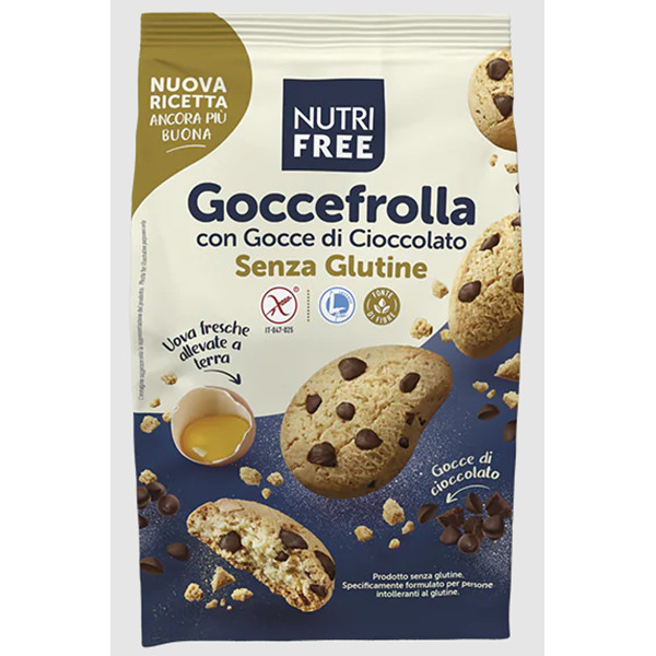 Goccefrolla - Biscuiti cu Bucati de Ciocolata 300 g - Nutrifree