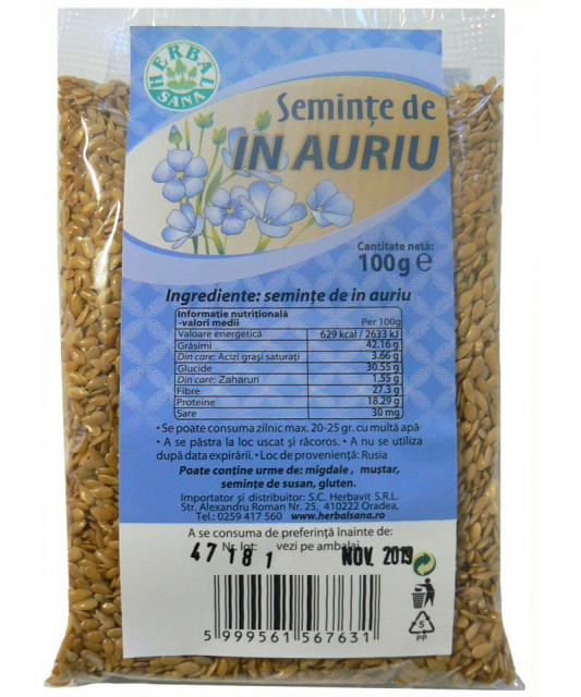 Seminte de in auriu - 100 g