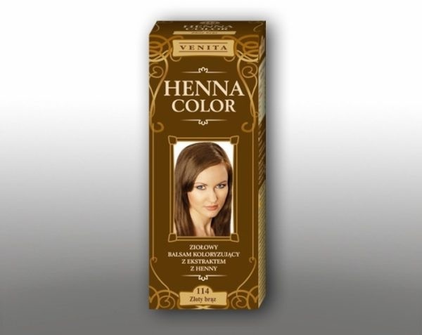 Balsam colorant pentru par, Henna Sonia nr.114 - Saten auriu - 75 ml