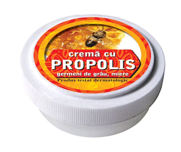 Crema cu tinctura de propolis, ulei din germeni de grau, miere de albine 15 g
