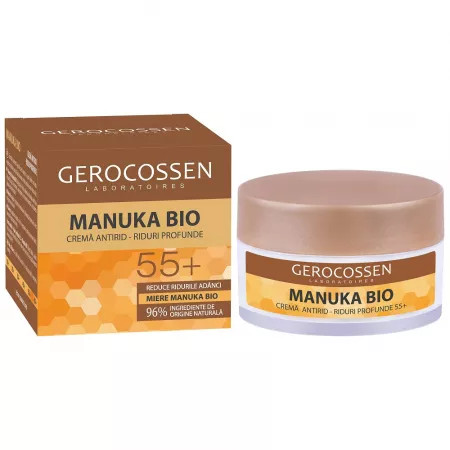 Crema pentru riduri profunde cu miere Manuka Bio 55+ - 50 ml