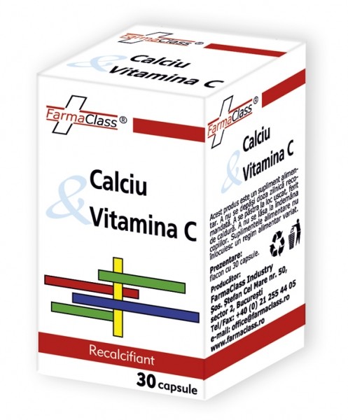 Calciu & Vitamina C - 30 cps