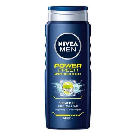Gel de dus Nivea Men Power Refresh cu aroma de citrice - 500 ml