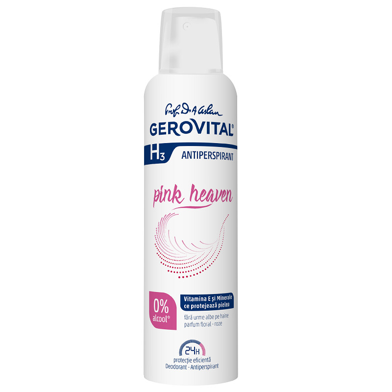 Gerovital H3 Deodorant Antiperspirant Pink Heaven - 150 ml