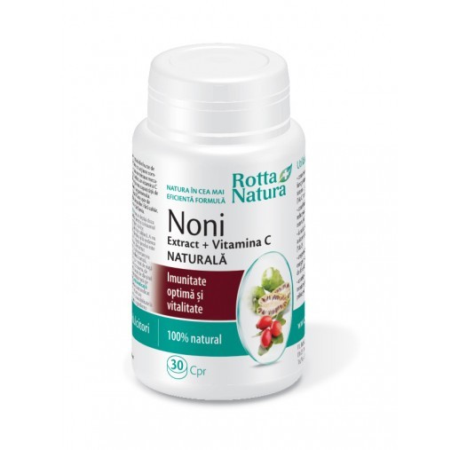 Noni Extract + Vitamina C Naturala - 30 cpr