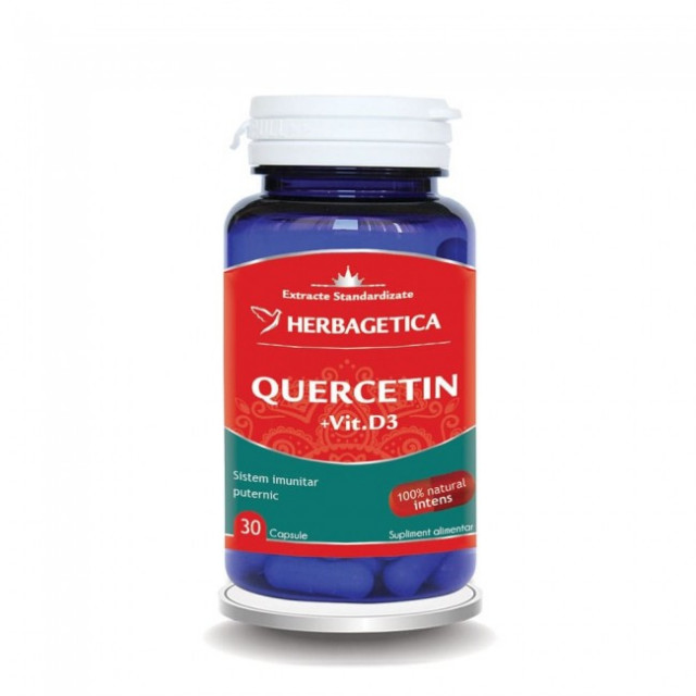 Quercetin + Vitamina D3 - 30 cps