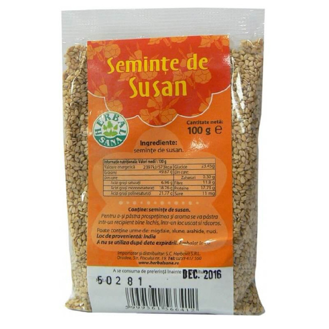Seminte susan - 100 g Herbavit