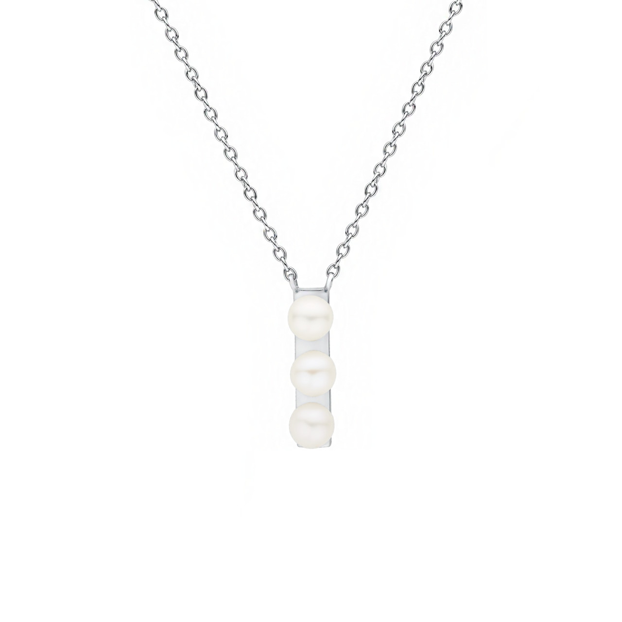 Colier argint 925 cu perle naturale albe jw378