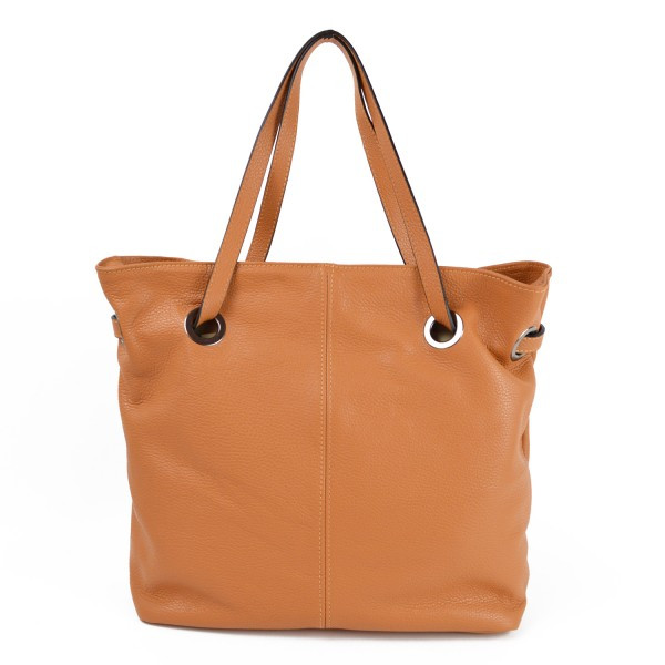 Geanta dama Olivia GT1329, piele naturala, maro deschis