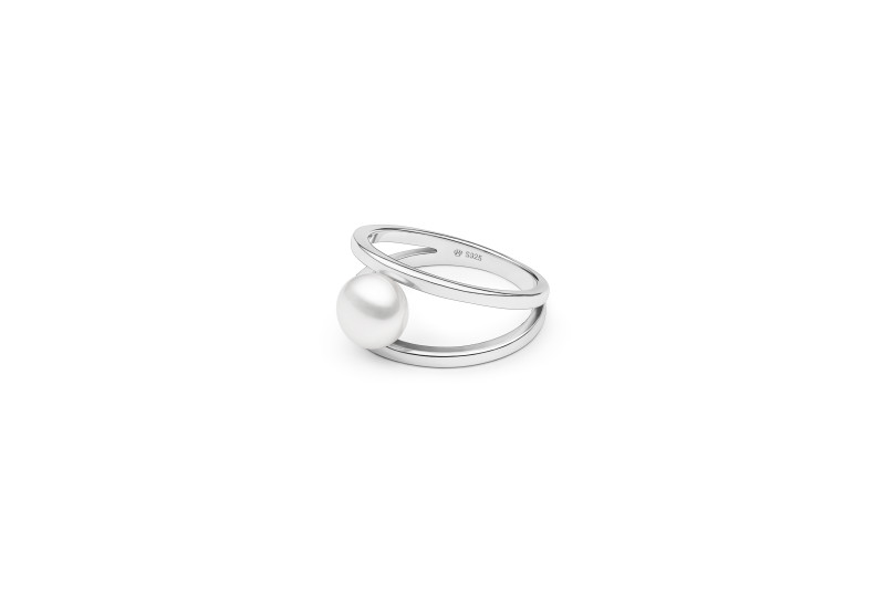 Inel argint 925 cu perla naturala alba, jw444