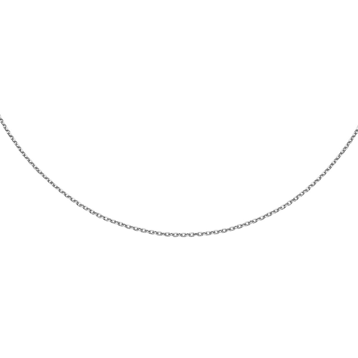 Lantisor argint 925, jw310 - 38 cm, model clasic, placat cu rodiu