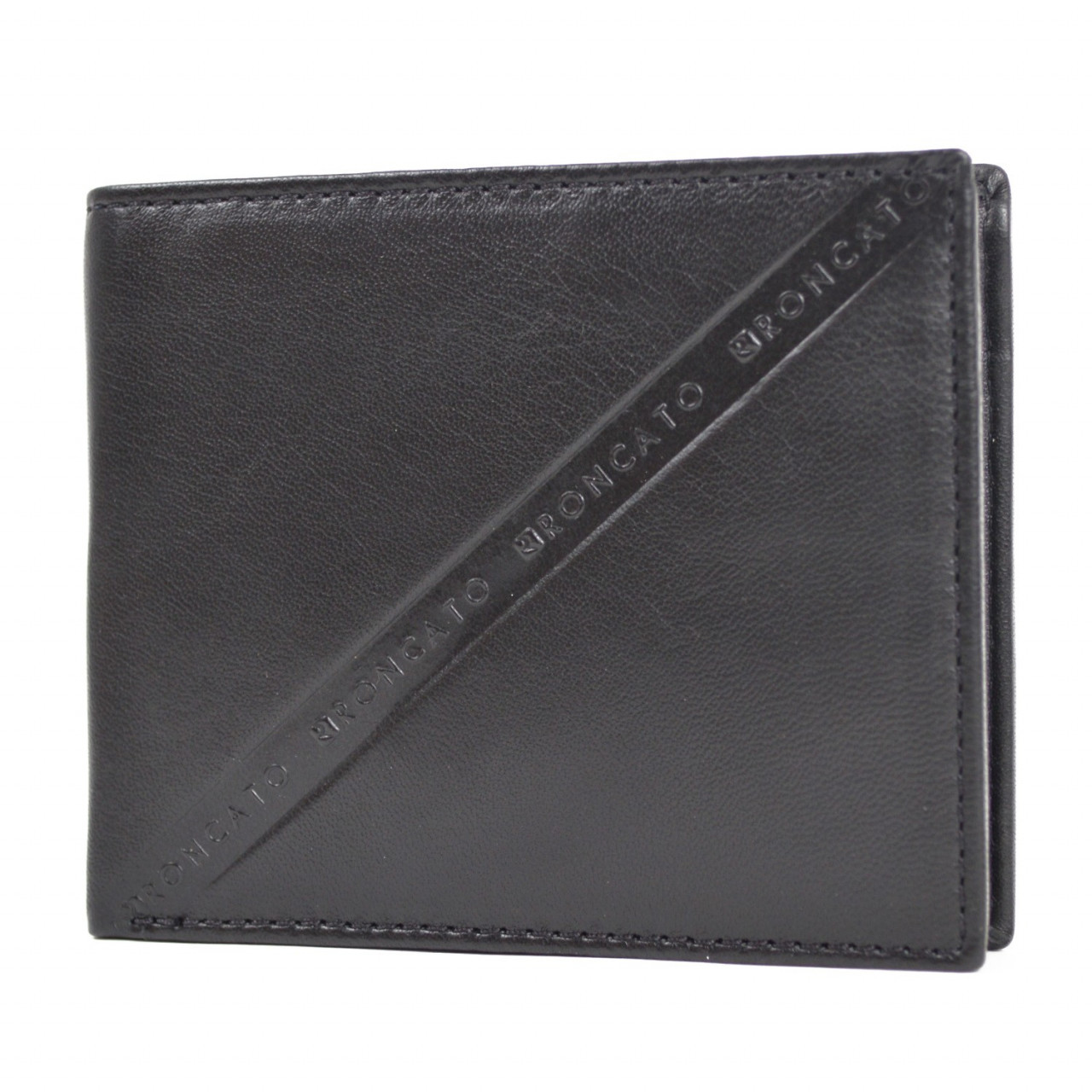 Portofel pentru barbati roncato pt793, protectie rfid, piele naturala, negru