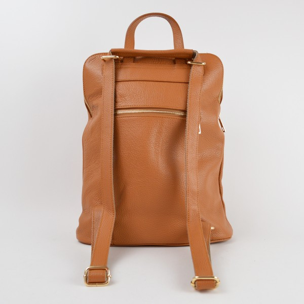 Rucsac dama Patrizia GT1296, piele naturala, cognac