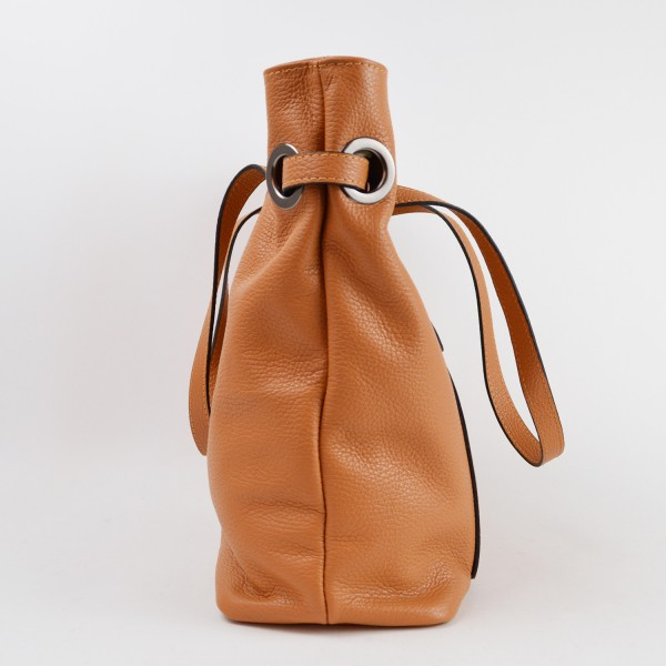 Geanta dama Olivia GT1329, piele naturala, maro deschis
