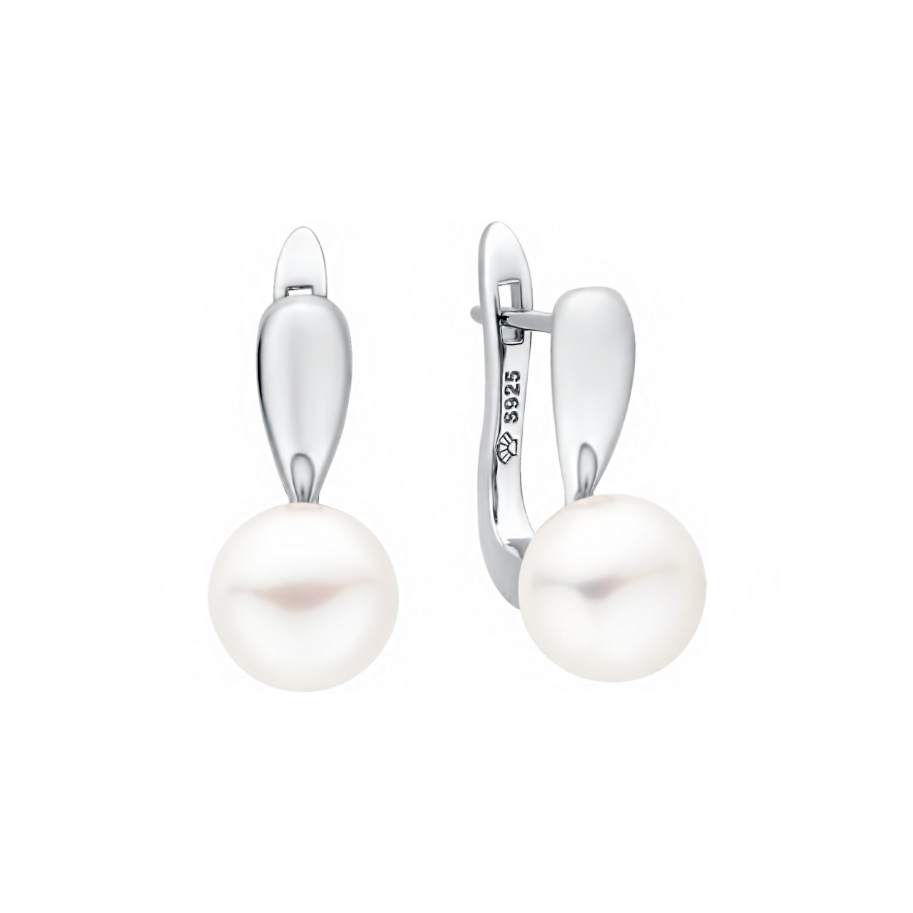 Cercei perle naturale albe jw379