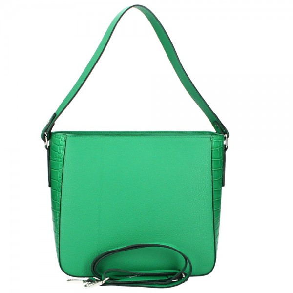 Geanta dama Mara GT1175, piele naturala, verde