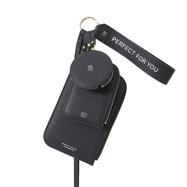 Borseta de mana, 3 piese, PT819 Flavia, negru