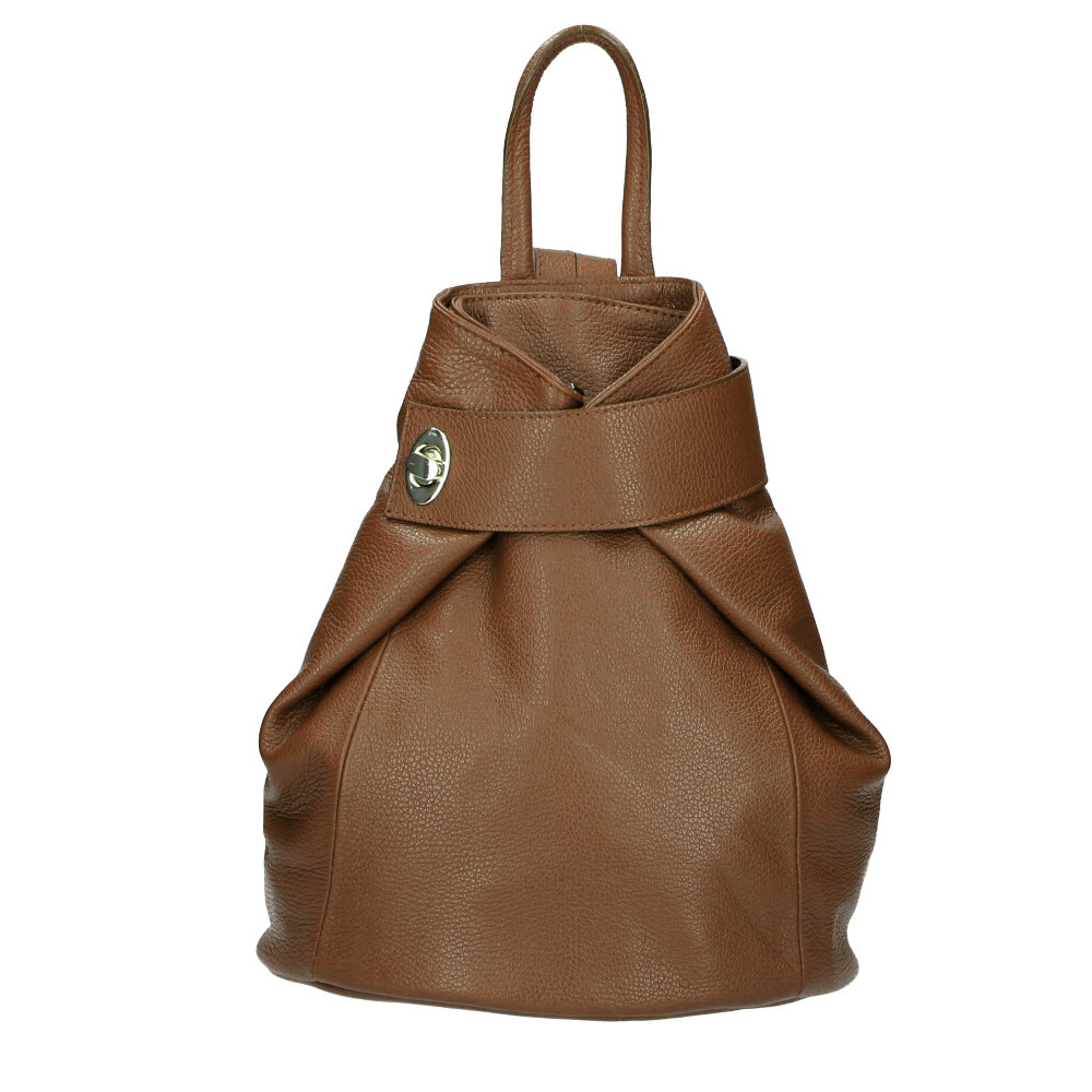 Rucsac pentru dama, stella gt1760, piele naturala, maro inchis